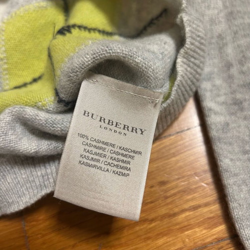 Burberry cashmere sweater S gray like new authentic