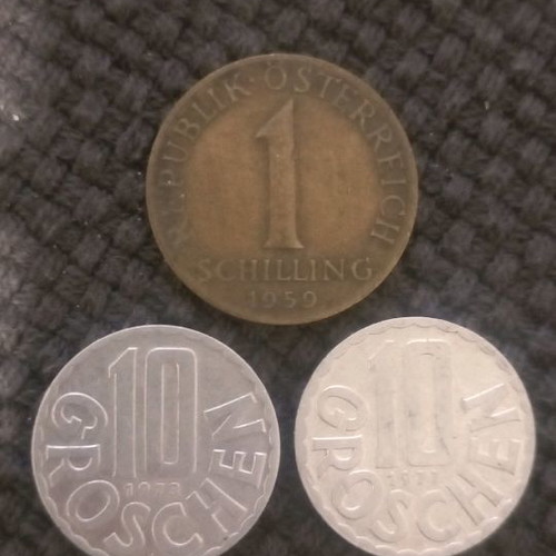 Austrian coins used from 1959 to 1977