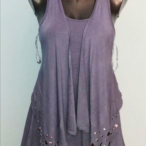 Decorated tunics Express and Chicoree like new with cut-out back