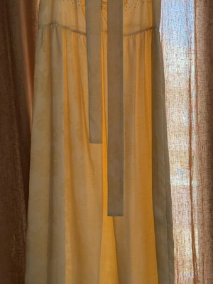 Karavan dress S/M with belt, like new, yellow