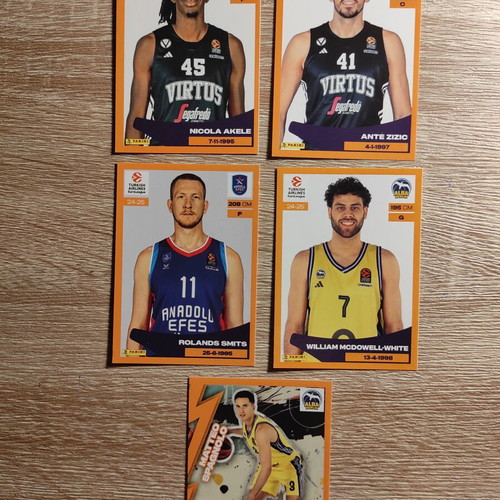 Panini Euro League Turkish Airlines 2024-25 stickers like new, pack of 18