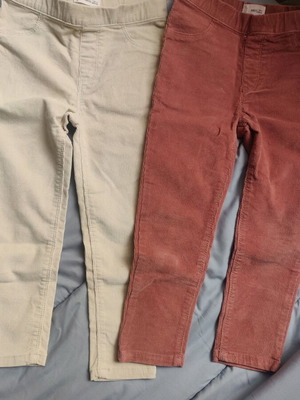Mango corduroy pants like new, 3-4 years, beige and pink