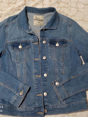 Women's denim jacket used, blue, size 38