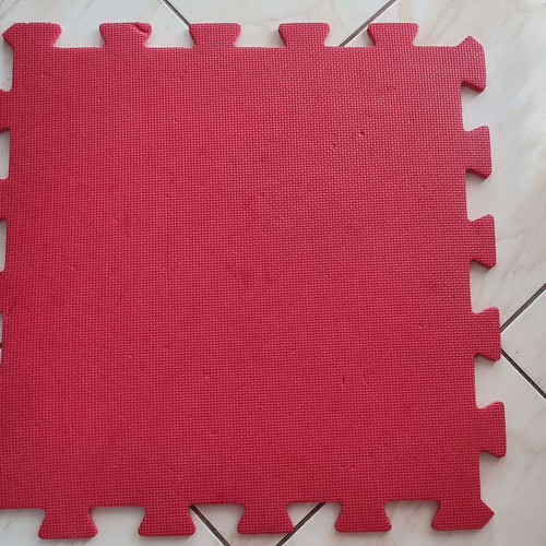 ELC play mats used, set of 7, red and orange