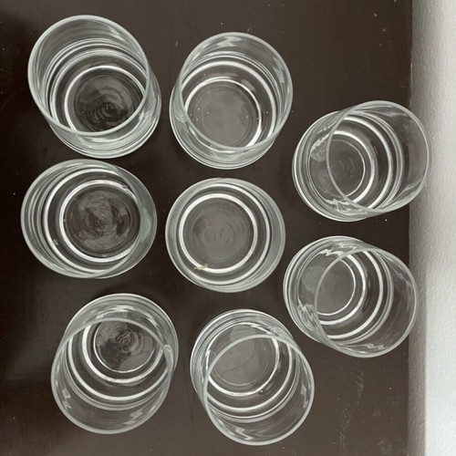 Low glass tumblers like new, set of 8