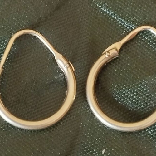 14k yellow gold hoop earrings, small size