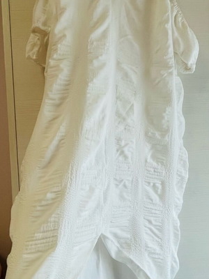 Nadia Rapti dress sleeveless slim fit asymmetric, like new, white