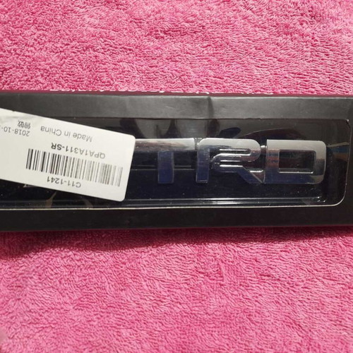 Toyota TRD metal emblem new, silver metal alloy