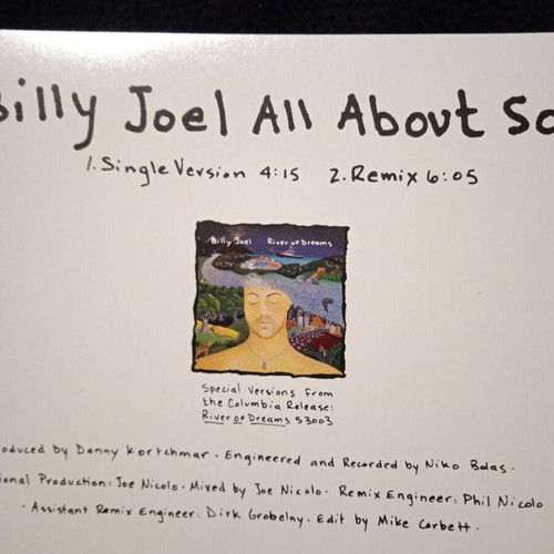 Billy Joel All About Soul single used