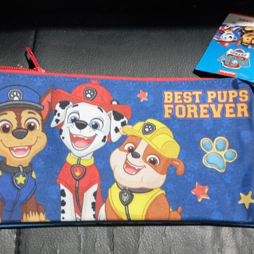 Paw Patrol Pencil Case New, Barrel Shape with 3 Compartments