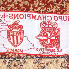 Olympiacos double-sided scarf used, Champions League 2004-05