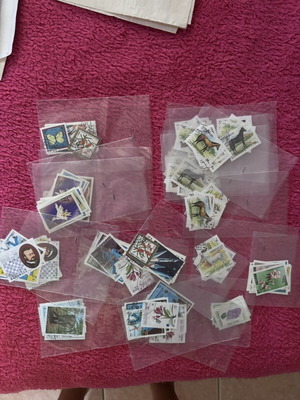 Stamp collection 23 packs with some complete series