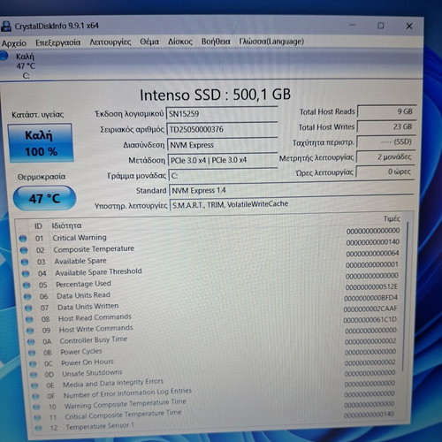 Intenso PCIe 3.0 x4 NVMe 500GB SSD new
