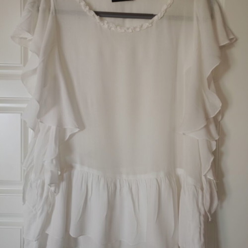 Sheer white blouse used, size S