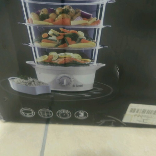 Russell Hobbs steamer like new with 3 tiers, 9 liters, 60 minutes