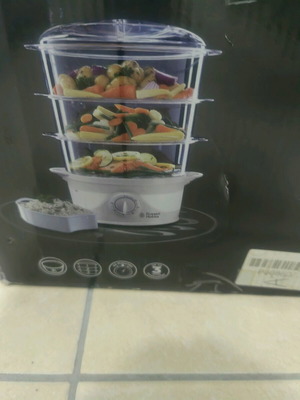 Ατμομαγειρας Russell Hobbs σαν καινούργιος με 3 επίπεδα, 9 λίτρα, 60 λεπτά