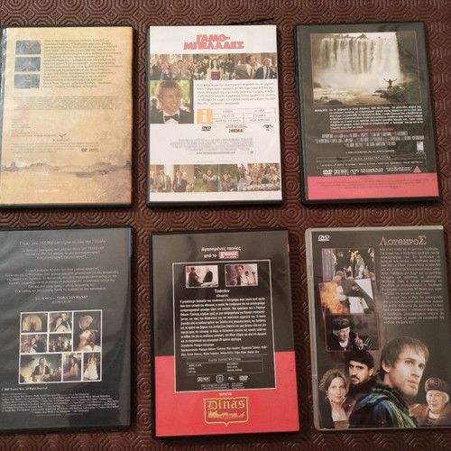 6 DVDs like new with Greek subtitles, movie collection