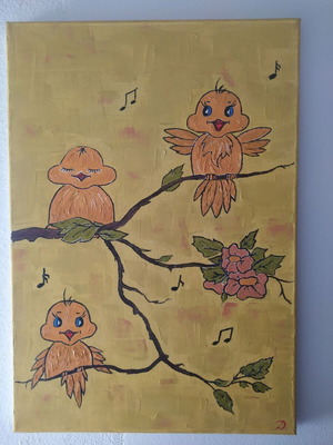 Children's wall decoration painting like new