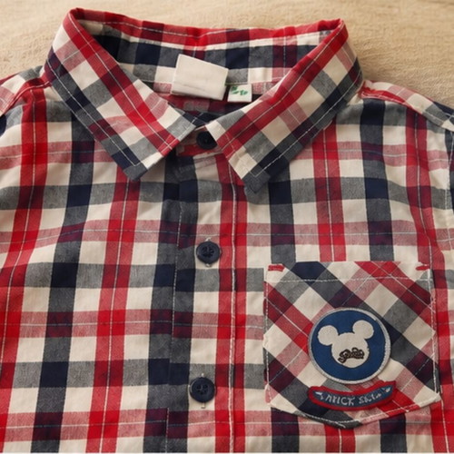Disney Baby Checked Shirt 23 Months Mickey Mouse 100% Cotton like new