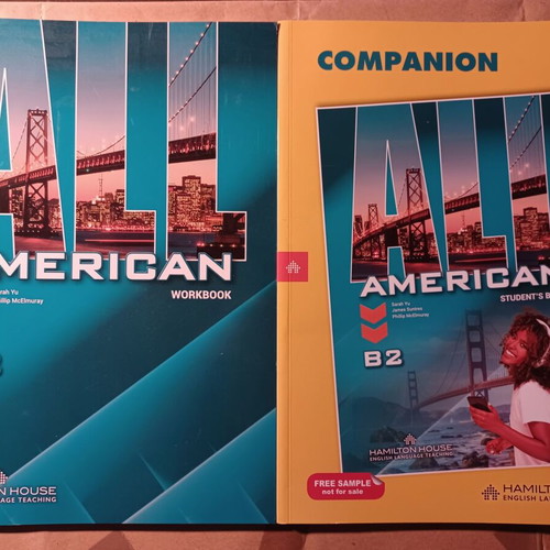 All American B2 language learning books like new, set of 2