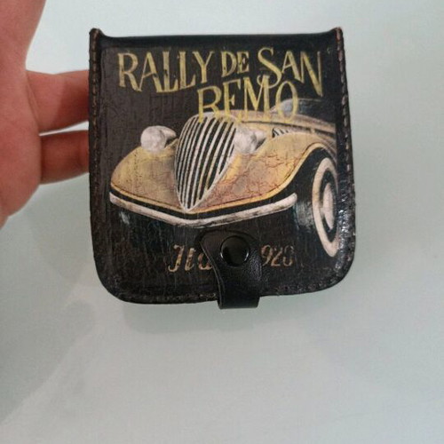 Vintage wallet new, black Rally de san remo