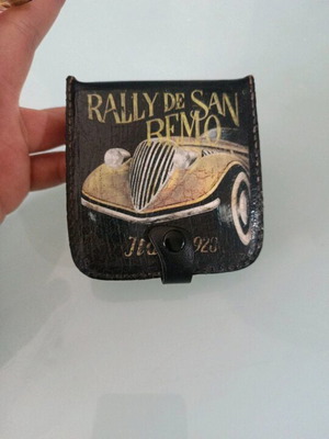 Vintage wallet new, black Rally de san remo