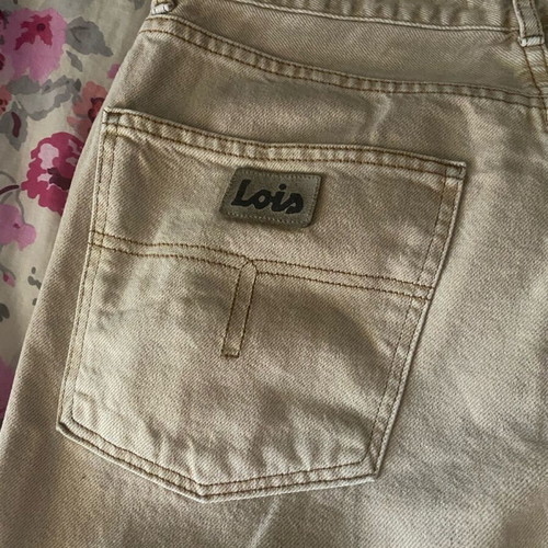 Lois jeans used, beige boyfriend style, size M