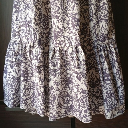 Cotton women's dress new, white and purple, size L