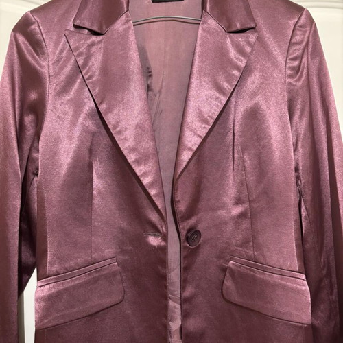 Ysatis silk jacket like new, pink-purple