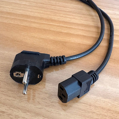 Power cable used, black, 1.5 meters