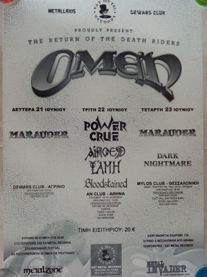 Omen Dark Nightmare Marauder Power Crue Airged L'Amh Bloodstained 2004 poster