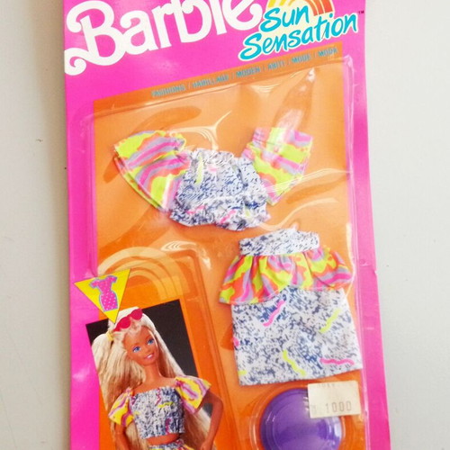 Barbie Sun Sensation Fashions 1991 #2932 Mattel Hot Summer Outfit new