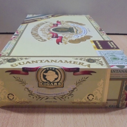 Guantanamera old wooden cigar box empty used
