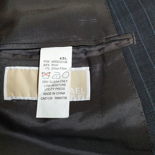 Authentic Michael Kors men's jacket gray with blue stripes, size L, like new