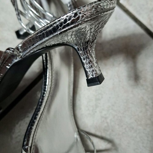 Mango sandals new with straps, silver, size 38