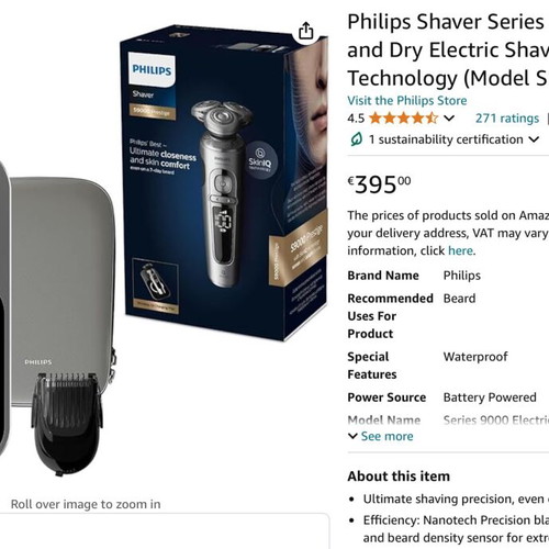 Philips SP9861/16 Series 9000 shaver new