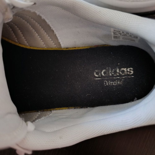 Adidas athletic shoes size 44 used, white and blue