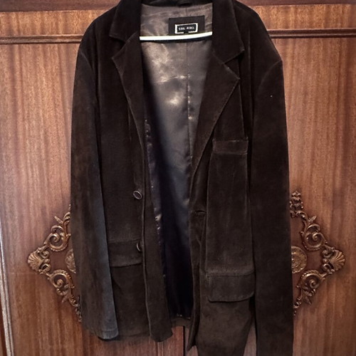 Men's Castor Leather Jacket used, brown, XXL