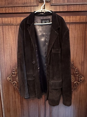 Men's Castor Leather Jacket used, brown, XXL