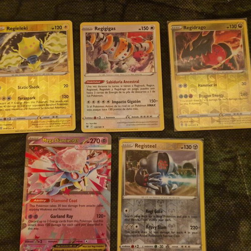 Set of 5 Pokemon cards Regis & Diancie