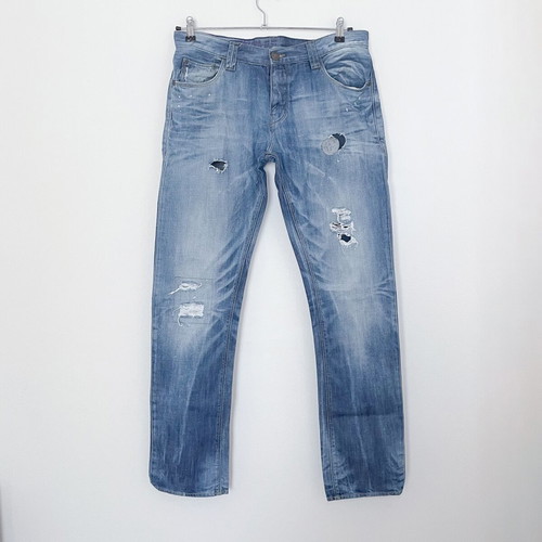 Pull & Bear Jean pant used with rips, blue, EUR 44