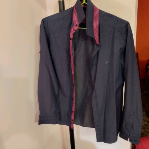 Poli Gianni men's shirt like new, black with polka dot design