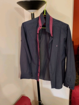 Poli Gianni men's shirt like new, black with polka dot design