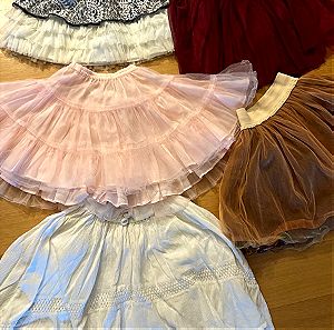 Bundle of 5 girls skirts 6-8y