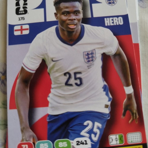 Bukayo Saka Panini Adrenalyn XL FIFA World Cup 2026 sticker No175