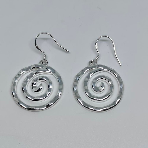Spiral Earrings silver color like new