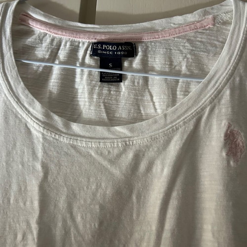 U.S. Polo Assn. women's blouse S like new, white, cotton