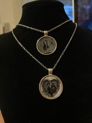 Handmade necklace stainless steel with printed photo