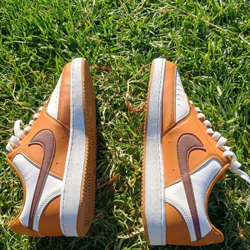 Nike Court Vision Low sneakers new, white and orange, size 39