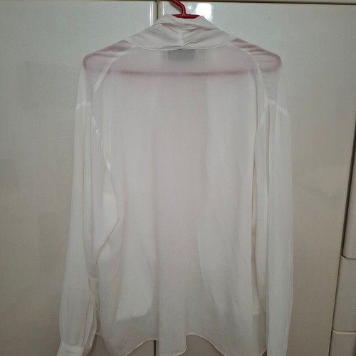 Sheer white shirt Vassia Kostara like new, one size
